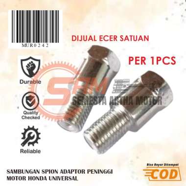 Sambungan Adaptor Peninggi Spion Motor Honda Bebek Matic Universal Drat 14