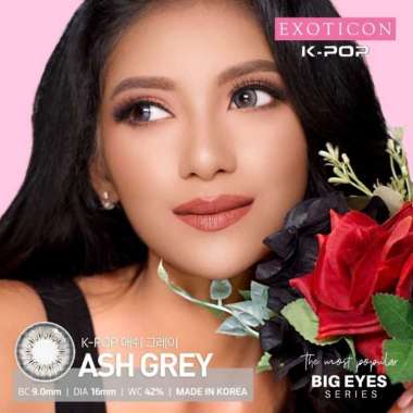Softlens X2 KPOP (Normal) By Exoticon / Soflens Big Eyes Soflen 16 mm Big Eyes ASH GREY