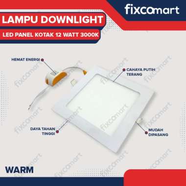 Lampu Downlight LED Panel Kotak 12 Watt White