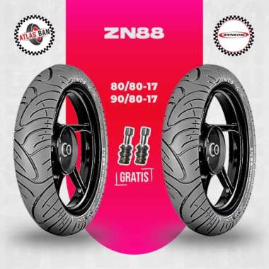 Paket Ban Tubles Motor Bebek ZENEOS ZN88 80/80 - 90/80 Ring 17
