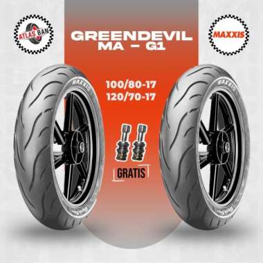 Paket Ban Tubles Motor Sport MAXXIS GREENDEVIL 100/80 - 120/70 Ring 17
