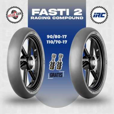 Paket Ban Motor Slick Racing IRC FASTI 1 90/80 - 110/70 Ring 17