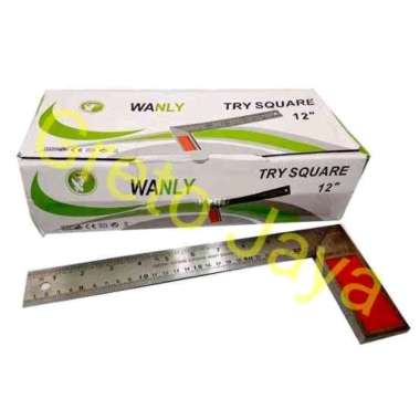 Siku Tukang Penggaris L 30cm Tebal Heavy Duty 12" Angle Ruler Stainles Stenlis Stainless Steel Jumbo