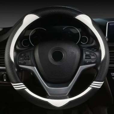 Cover Sarung Stir Setir Avanza Xenia Veloz Mobil Racing Putih