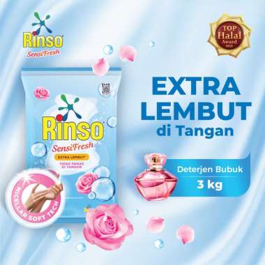 Rinso Sensi Fresh Extra Lembut Micellar Soft Detergent Bubuk Anti Noda [3 Kg]