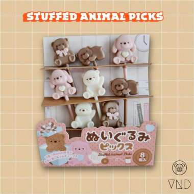 Stuffed Animal Picks/ Hiasan Bento/ Bento Picks ORI Japan