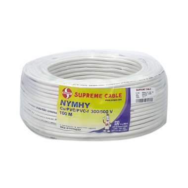 SUPREME KABEL NYMHY 3 x 2,5 MM² PUTIH SERABUT