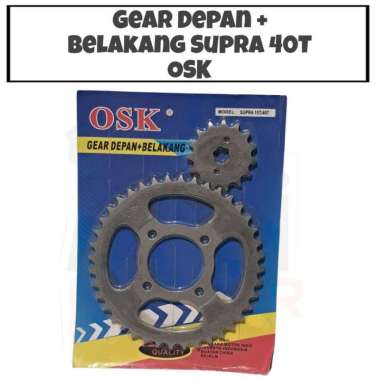 Gear Depan + Belakang Supra 40T OSK