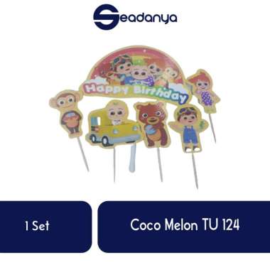 Coco Melon TU 124/Topper Coco Melon/Coco Melon/Hiasan Kue/Hiasan Tart/Hiasan Kue Ulang Tahun/Hiasan 