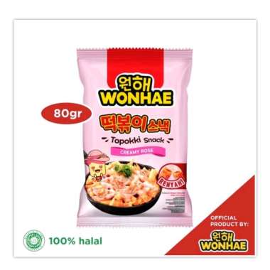 Wonhae Topokki Snack Cream Rose 90 gr Cemilan