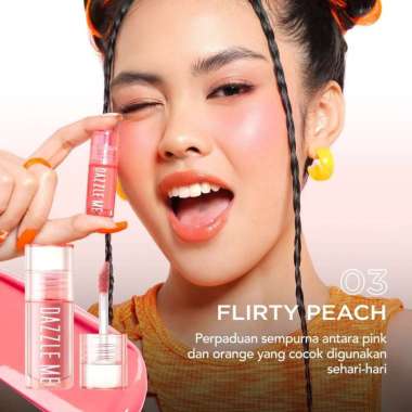 Murah - DAZZLE ME Heart-Melt Creamy Liquid Blush | Instant Pigment Cheek Blusher Hydrating Lipcream 