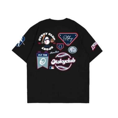 Otsky Kaos Pria Ft Baseball Black Cotton 24s TS BASEBALL (GM009) XL