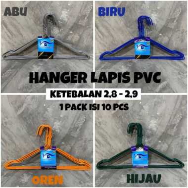 Gantungan Hanger Baju Tebal Hanger Besi Isi 10 hanger baju besi Orange