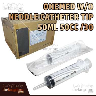 Onemed Disposable Syringe without Needle Catheter Tip 50ml 50cc /30 Box Tanpa Jarum Steril Spuit Ste