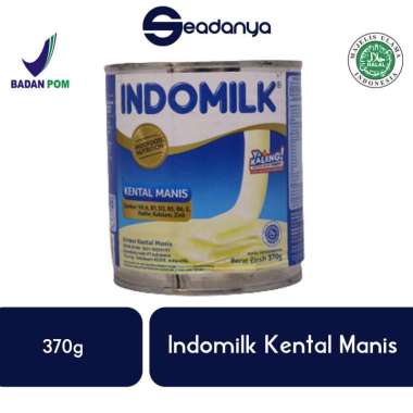 Indomilk Kental Manis Putih - Susu Kental Manis 370g - Halal MUI & BPOM