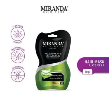 NEW MIRANDA HAIR MASK Sachet 30gr - MURAH OLOEVERA-Hijau