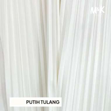 Rok Kulot Plisket / Rok Wanita / Celana kulot rempel panjang musliman - Kunyit Putih Tulang