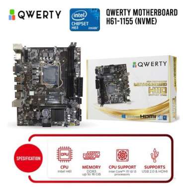 Motherboard QWERTY H61 NVME Soket 1155 DDR3 [New]