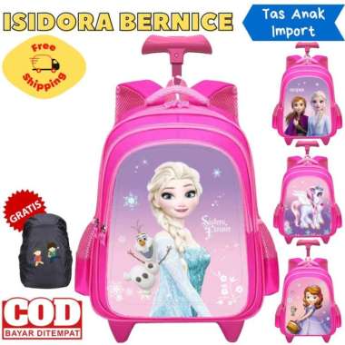 Hot Produk Trolley Tas Anak Tas Koper Anak Perempuan Sekolah Sd Gambar - 6123 FROZEN 6123 SOFIA