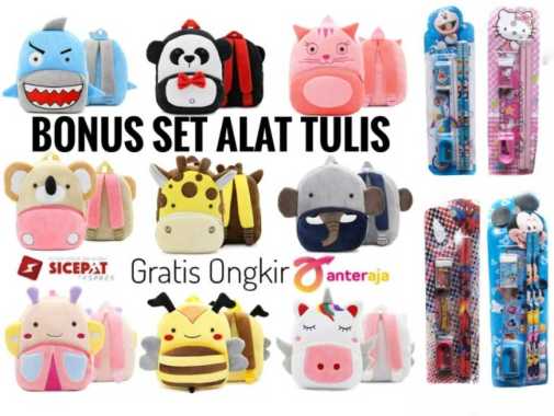 Tas sekolah anak perempuan tk paud / Tas anak laki laki / Tas anak - Gajah Panda