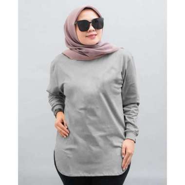 IL - Kaos Wanita Semi tunik Model Oval Kemerdekaan Hut RI 79 TH 2024 Lengan Panjang Gambar Prin DTF