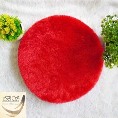 Bantal Duduk/Alas Duduk Bulat/Bantal Kursi/Lantai Ukuran 40 x 40cm LP Merah