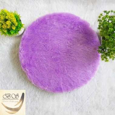 Bantal Duduk/Alas Duduk Bulat/Bantal Kursi/Lantai Ukuran 40 x 40cm LP Ungu Muda