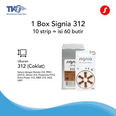 1 BOX (10 ROLL) BATERAI ALAT BANTU DENGAR SIGNIA 312