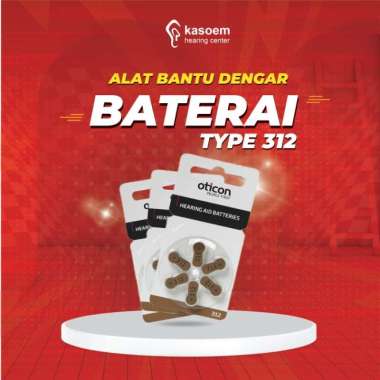 Baterai ABD (alat bantu mendengar) merek Oticon 312 ORIGINAL (3 PACK)