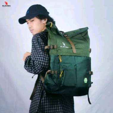 Eleven Tas ransel Backpack Rias Hijau