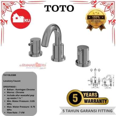 Kran Wastafel TOTO TX119LESBR Lavatory Faucet
