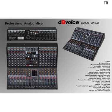 Mixer Dbvoice MCX 12 Original 12 Channel dB Voice MCX-12