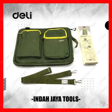 DELI ROCLE 63810 Tas Laptop Selempang Bag 14 Inch 9 Partisi - Kantong Kerja Kantor Briefcase