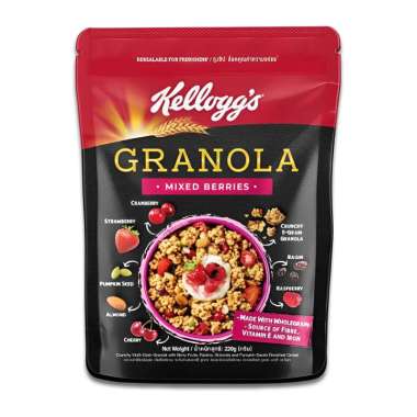 KELLOGGS GRANOLA MIXED BERRIES 220GR