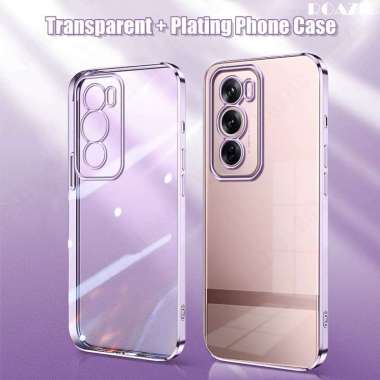 Luxury Electroplating Case Oppo Reno 12 Pro TPU Softcase Reno 12 Purple