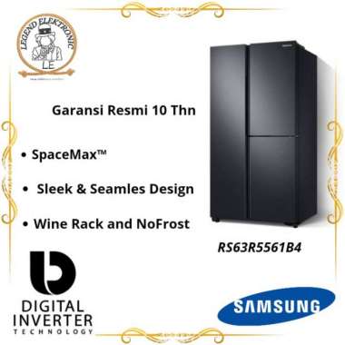 Samsung Rs63R5561B4 Kulkas Inverter Side By Side 3 Pintu Rs63 5561B4 Multicolor