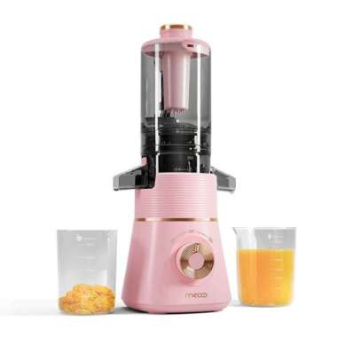 Mecoo Slow Juicer Aesthetic Extra Big Mouth EasyJuice EasyClean 100 Low Watt BPA Free Sakura Pink