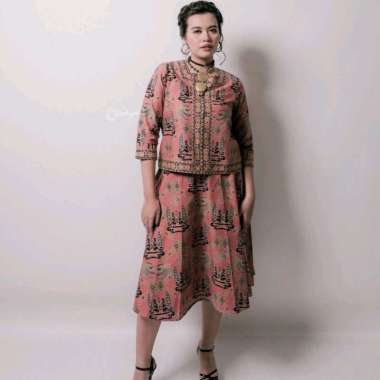 Rizkya Batik Setelan Blouse Rok Andin Pias M