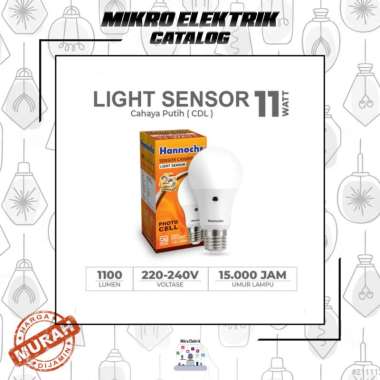 Lampu Led Hannochs Sensor Cahaya 11 Watt