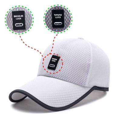 Baseball cap : T LUCK - Topi Baseball Topi Golf Topi Olahraga Topi Pria Topi Wanita WHITE