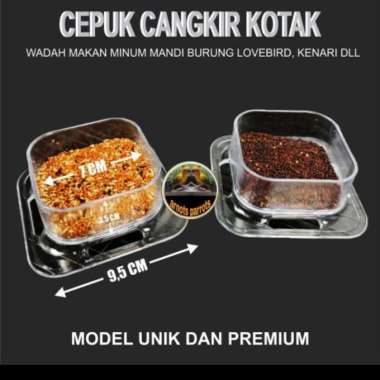 CEPUK CANGKIR KOTAK SEMPATI TEMPAT MAKAN MINUM BURUNG