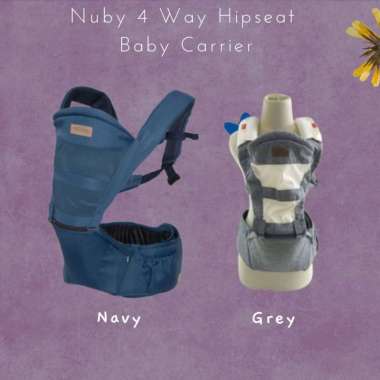 Nuby 4 Way Hipseat Baby Carrier - Gendongan Bayi Grey