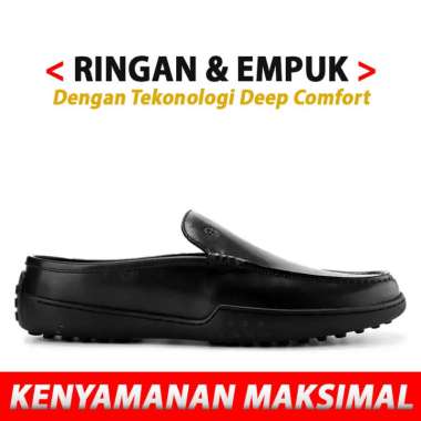 HUSH PUPPIES SEPATU SANDAL PRIA ORIGINAL SENDAL KULIT ASLI ORI HITAM BLACK HM06