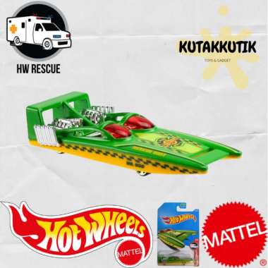 Hotwheels Kapal Ferry Team H2GO Hijau Kuning Rescue Unit No 950 HW Rescue
