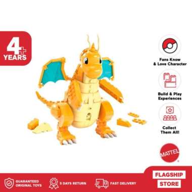 Mega Pokemon Dragonite Large Scale Figure With Motion Building Set