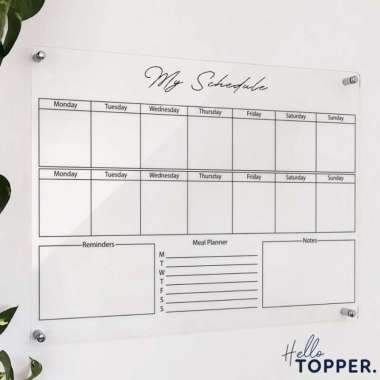 Papan Jadwal Akrilik | Wall Planner | Schedule Board |Papan Jadwal 42x60