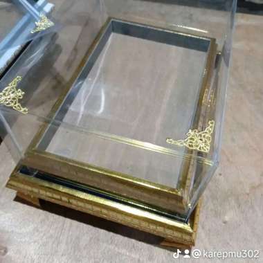 kotak hantaran pernikahan frame fiber 1 set isi 2 pcs pakai kaki putih