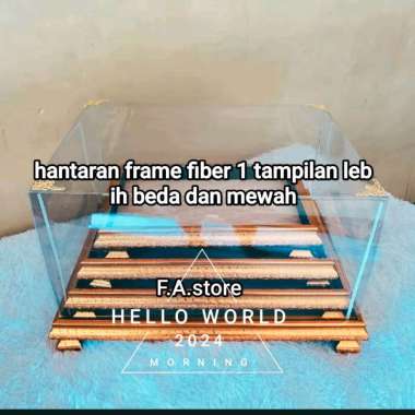 kotak hantaran seserahan lamaran pernikahan frame fiber 1 set isi 4 box pakai kaki silver