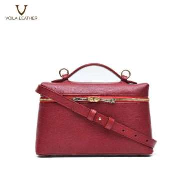 VOILA LEATHER Tas Tangan Tas Selempang Wanita Kulit Asli Genuine Leather Hand Bag Sling Bag NAVA Red