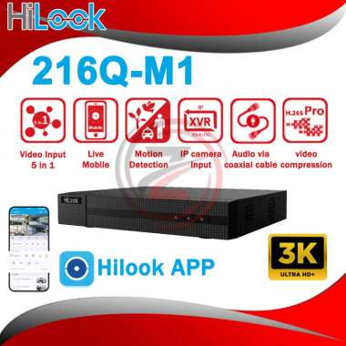 Hilook DVR 216Q M1 16-ch 1080p 1U H.265 DVR Up 5MP Audio via coaxial